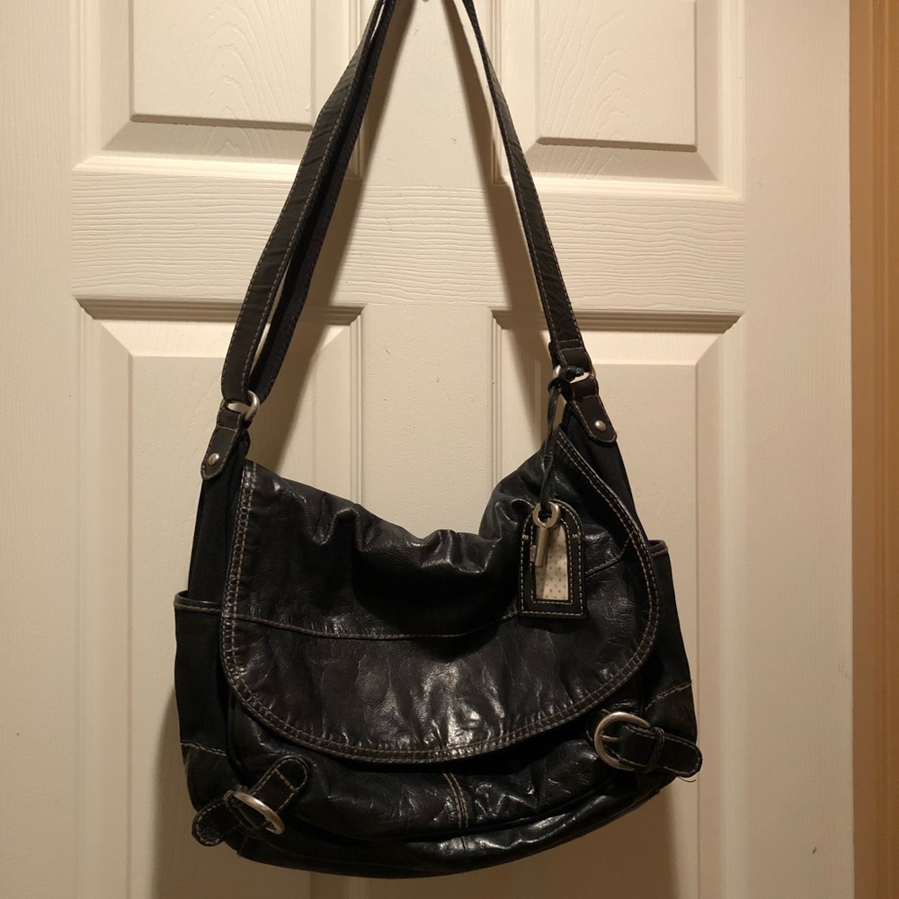Black Fossil Crossbody Bag